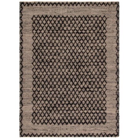 Safavieh 4 x 6 ft. Natural Fiber Flat Weaved Rectangle Rug Black & Natural NF222Z-4